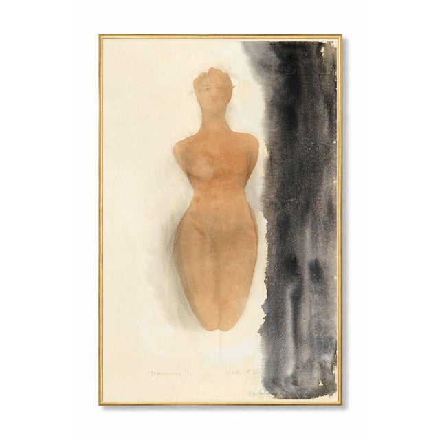 Contemporary 1900s Origin of the Greek Vase Vintage Nude Figure Art Print by Auguste Rodin - 24" X 36" For Sale - Image 3 of 9