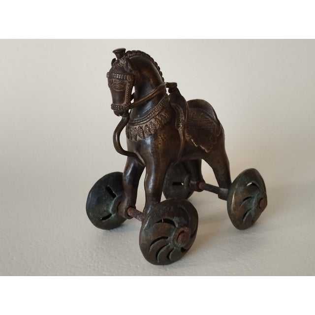 Antique Bronze Horse with Wheels For Sale - Image 13 of 14