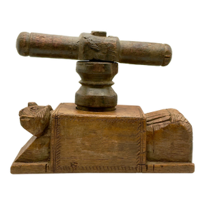 Indonesian Hand-Carved Ram Juice Press, Primitive Tribal Folk Art Sculpture