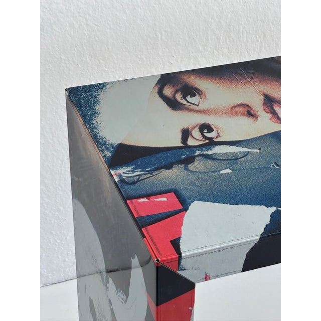 Metal Console Table by Mimmo Rotella for Zero Disegno, 1990s For Sale - Image 7 of 7