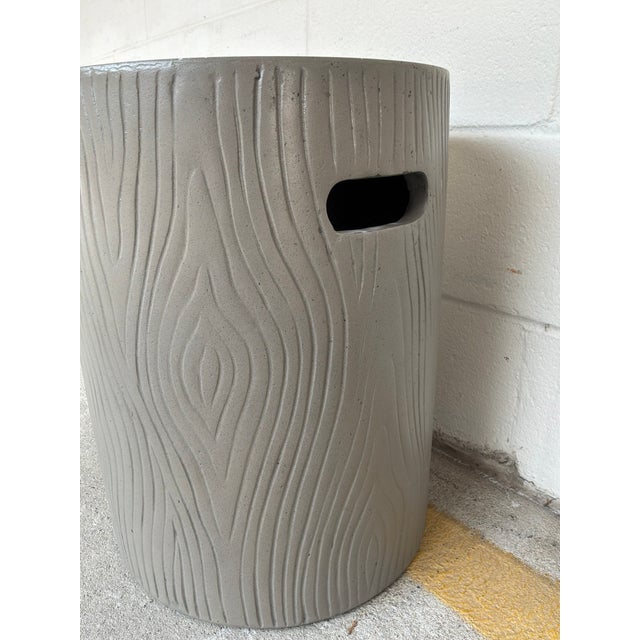 Modern Made Goods Modern Gray Concrete Bernt Garden Stool For Sale - Image 3 of 3
