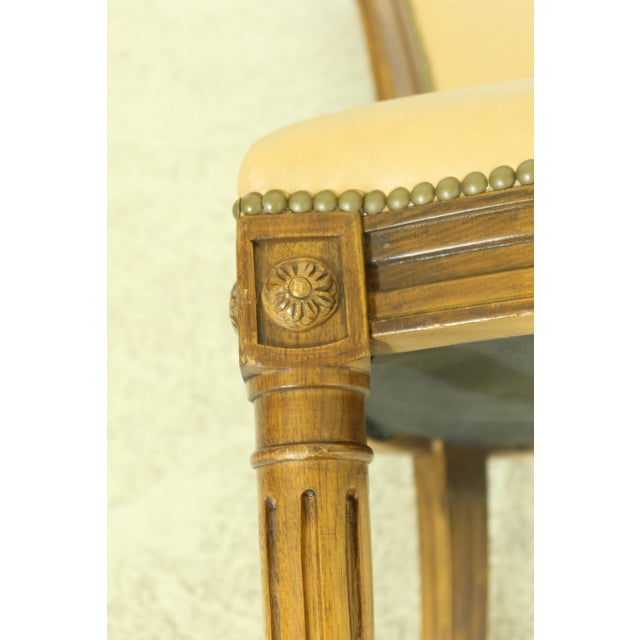 Tan Pair Regency Style Tan Leather Side Chairs For Sale - Image 8 of 11
