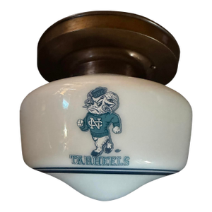 Mid 20th Century Mid-Century University of North Carolina Tarheels Mascot Flushmount