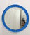 Vintage Italian Circular Wall Mirror in Blue Crystal and Brass from Cristal Art, 1950s For Sale - Image 13 of 13