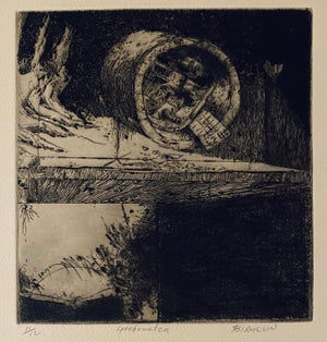 Robert A. Birmelin, Speedometer, American Modernist Abstract Etching