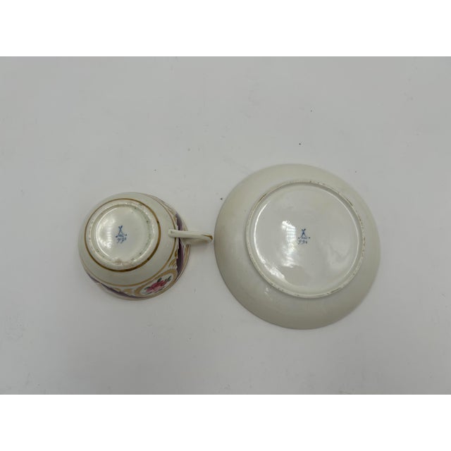 Purce Coffee Cup and Saucer from Crown Derby for Puce, 1790 For Sale - Image 6 of 9