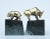 Vintage C.1970's Solid Brass Bear & Bull Wallstreet Bookends Mounted on Green Veined Marble Bases For Sale In West Palm - Image 6 of 13