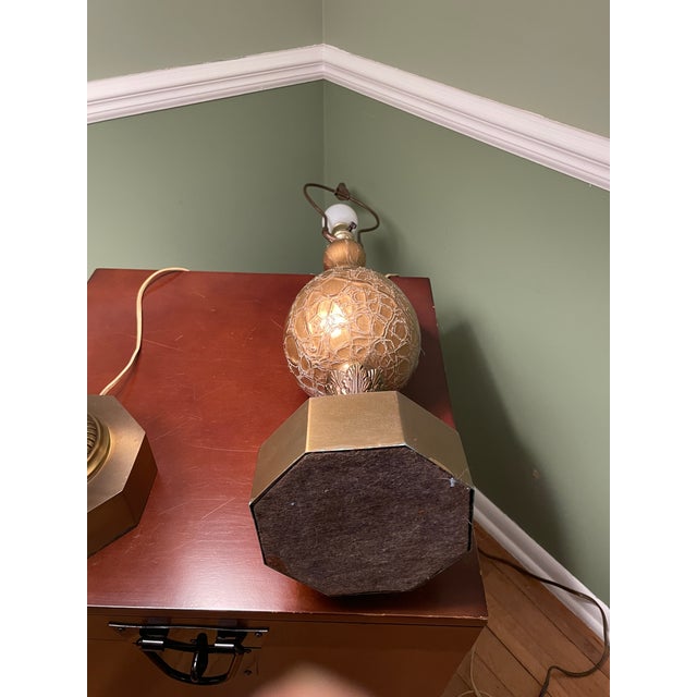 Vintage Mid-Century Modern Crackled "Genie Bottle" or "Moorish" Style. - a Pair For Sale - Image 16 of 16