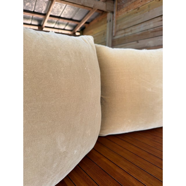 Textile Vintage Tropical Bird Needlepoint Pillows With Tassel Trim Velvet Back-Pair For Sale - Image 7 of 12