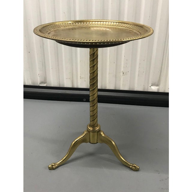 Vintage Brass Martini Side Table Chairish