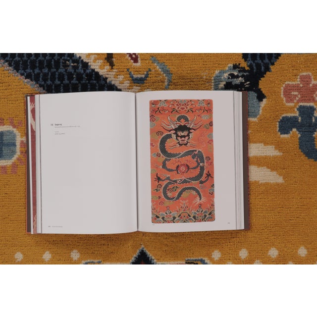 Antique Chinese Ningxia Pillar Runner With Imperial Dragon & Lions - Rug & Kilim For Sale - Image 9 of 10