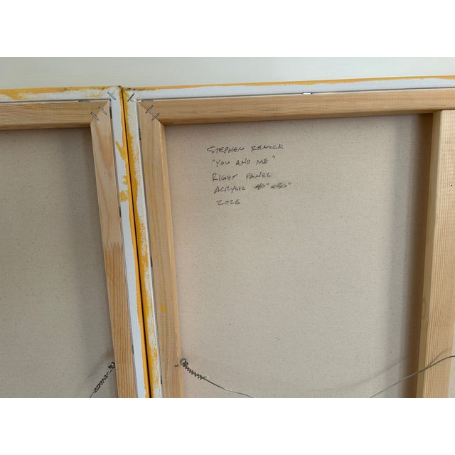 You and Me, Large Acrylic Diptych Contemporary Abstract Painting by Stephen Remick For Sale - Image 14 of 15