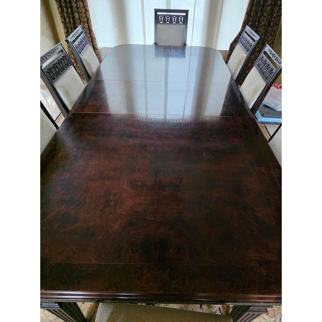 Traditional Henredon Mahogany Dining Table - Set of 9 For Sale - Image 3 of 13