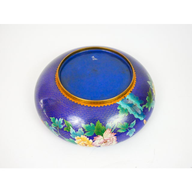 Large Early 20th Century Cloisonne Bowl With Stand For Sale - Image 4 of 12