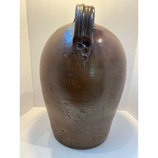 Ceramic Large 19th-Century English Brown Salt-Glazed Stoneware Jug For Sale - Image 7 of 11