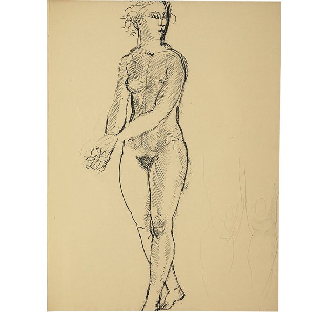 "Nude I" Raoul Dufy Lithograph From Monograph of Designs & Sketches For Sale