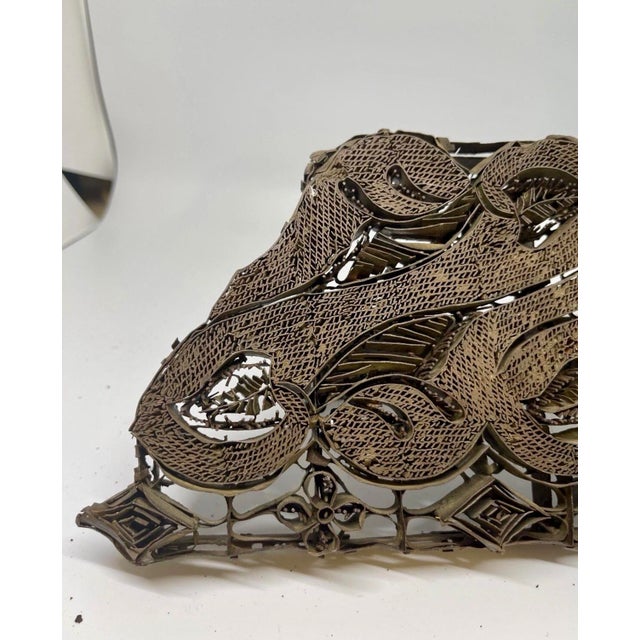Antique Indonesian Copper Batik Textile Stamp. Ancient Textile Pattern Stamp For Sale - Image 9 of 12