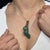 Art Deco Vintage Inspired Floral Leaf Brooch Pendant With Emeralds & Diamonds For Sale - Image 3 of 13