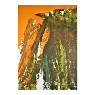 Howard Bradford, "Canyon Wall #2" Large color serigraph, 1975 For Sale