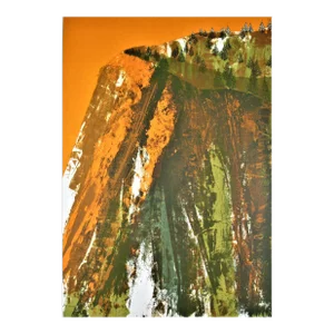 Howard Bradford, "Canyon Wall #2" Large color serigraph, 1975