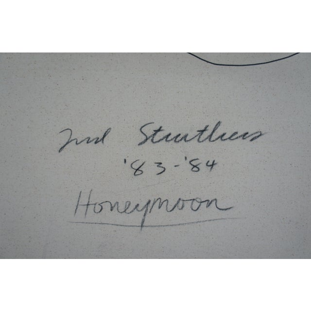 Black 1984 Abstract Modern Shapes Oil Painting, "Honeymoon" by Frank Struthers For Sale - Image 8 of 10