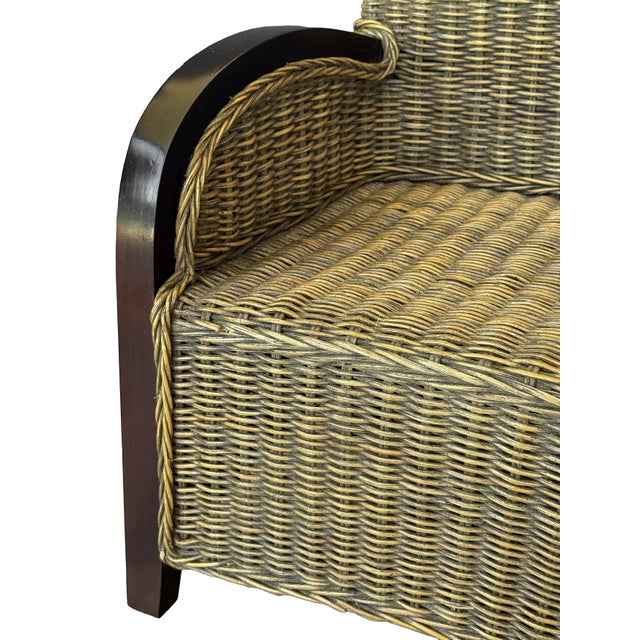 Child's Woven Wicker Lounge Chair From France For Sale - Image 10 of 11