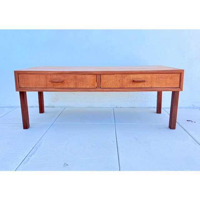 1960s Low Danish TV Stand in Teak, 1960s For Sale - Image 5 of 14