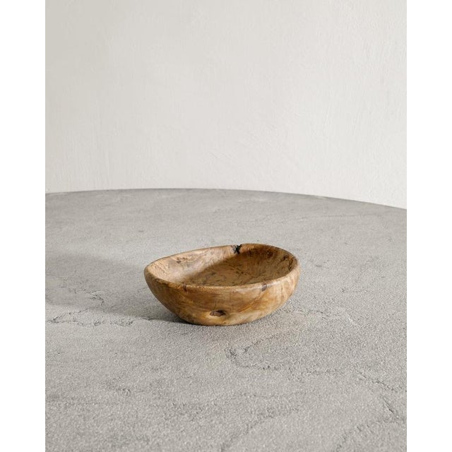 Small Decorative Antique Swedish Wooden Birch Bowl, 1900s For Sale - Image 4 of 5