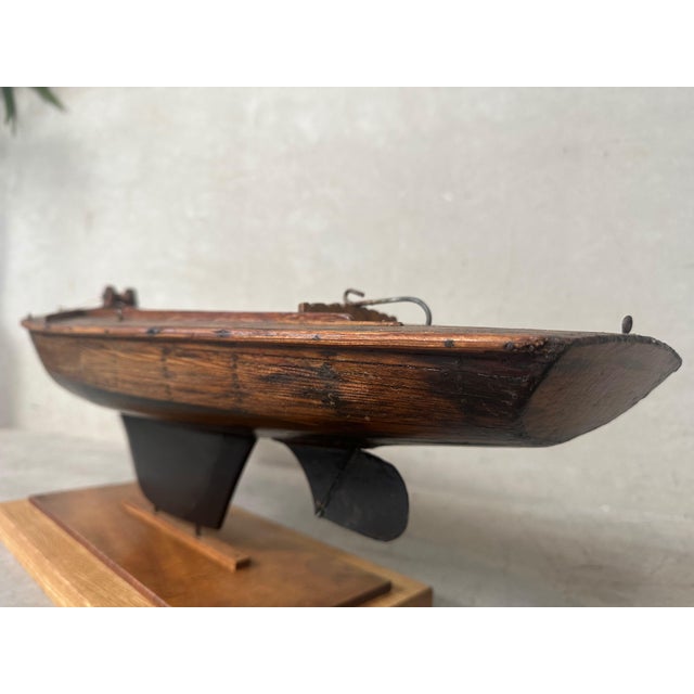 Antique Wooden Yacht, 1920s For Sale - Image 12 of 18