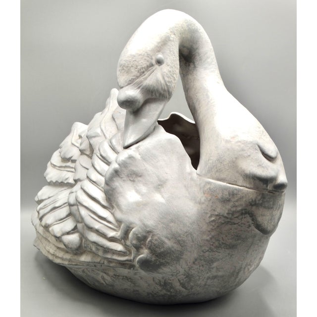 Large Vintage Garden Swan Planter For Sale - Image 9 of 12
