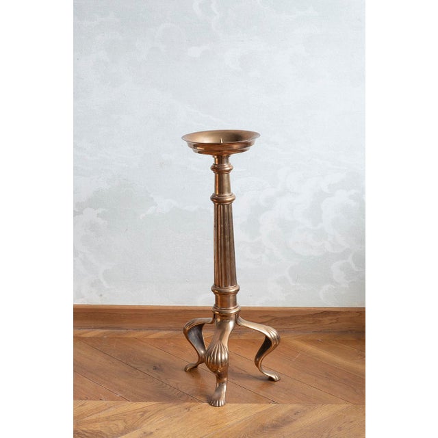 1950s Large Bronze Candleholder, 1950s For Sale - Image 5 of 5