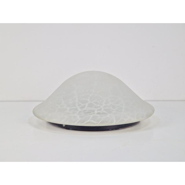 Vintage Mushroom Ceiling Lamp in Glass, 1970s For Sale - Image 11 of 12