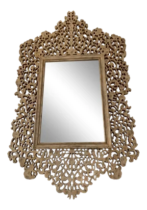 Modern & Contemporary Oversized Wall Carved Mirror