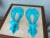 1970’s Painted Blue Faux Bamboo Wall Sconces - a Pair For Sale - Image 4 of 9