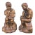 Vintage Bronze-Tone Seated Boy Figural Bookends, Art Deco Style, C. 1920s–1930s (Pair) For Sale