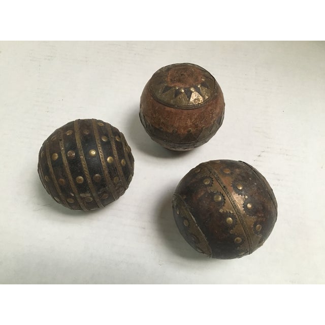 Antique Wood & Metal Bocce Balls Set of 3 Chairish