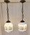 Antique German Art Nouveau Pendants with Opaque White Glass Shades, Japanese Motifs and Brass Mounts, 1900s, Set of 2 For Sale - Image 9 of 9