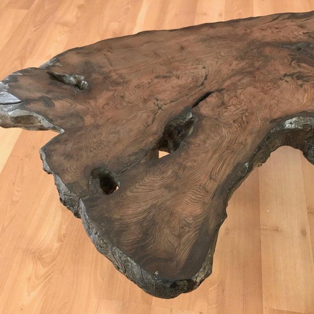 Live Edge Black Walnut Burl Coffee Table 1960s Chairish