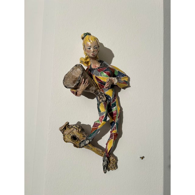 1960s Futurist Albissola Ceramic Wall Sculpture by Anselmo Mario, Italy, 1960s For Sale - Image 5 of 9