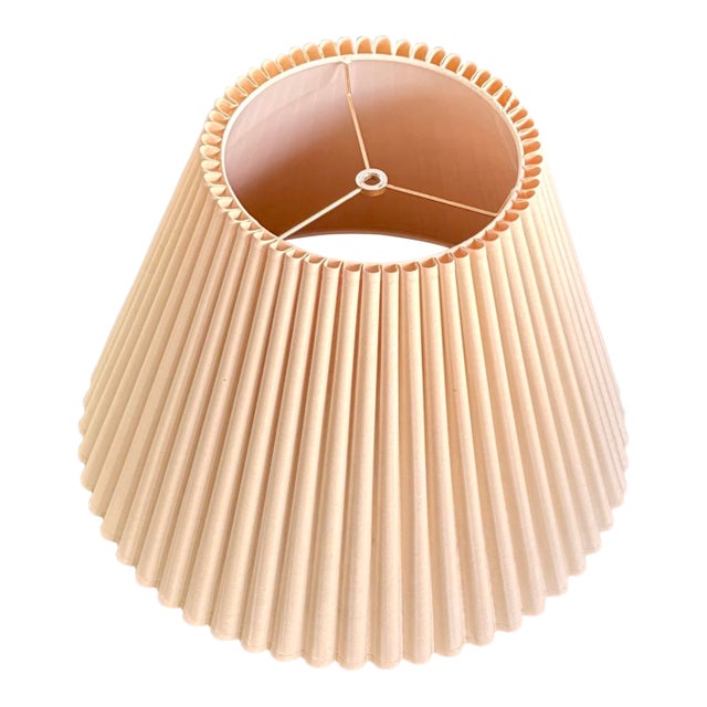 Mid-Century Scalloped Pleated Lamp Shade For Sale