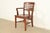 Heywood-Wakefield Antique Arts & Crafts Carved Walnut Banker's Chair, Circa 1920s For Sale - Image 4 of 12