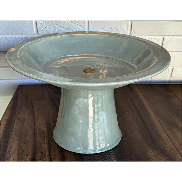 1980s 1980s Large Gary McCloy Modernist Art Pottery Tazza or Compote For Sale - Image 5 of 8