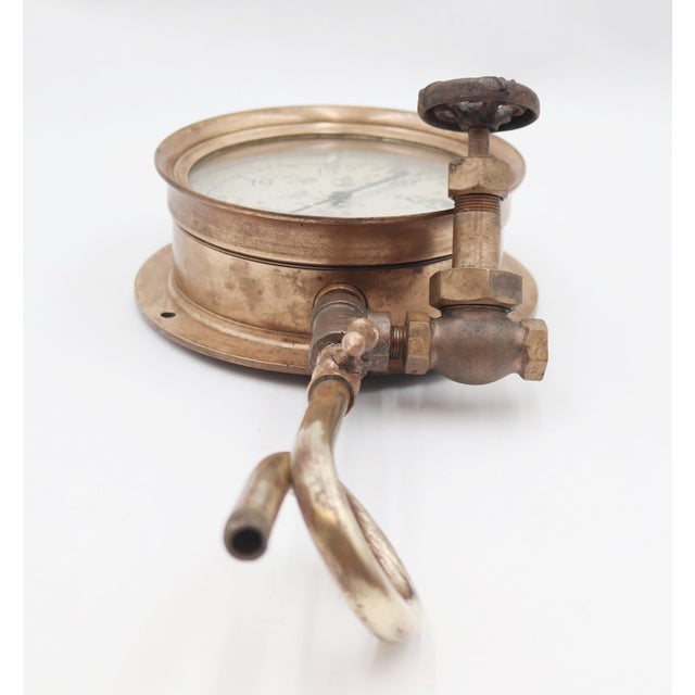 Antique Ashcroft Steam Pressure Gauge For Sale - Image 6 of 9