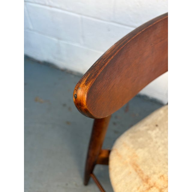 Pair of Model 404-85 Mid-Century Walnut Dinning Chairs Attributed to Stanley Furniture For Sale - Image 10 of 15