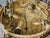 Representative Bronze Chandelier with Alabaster Bowl and Flamed Shades For Sale - Image 9 of 11
