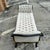 French Style White and Black Bench With Gold Leaf Details For Sale - Image 11 of 12