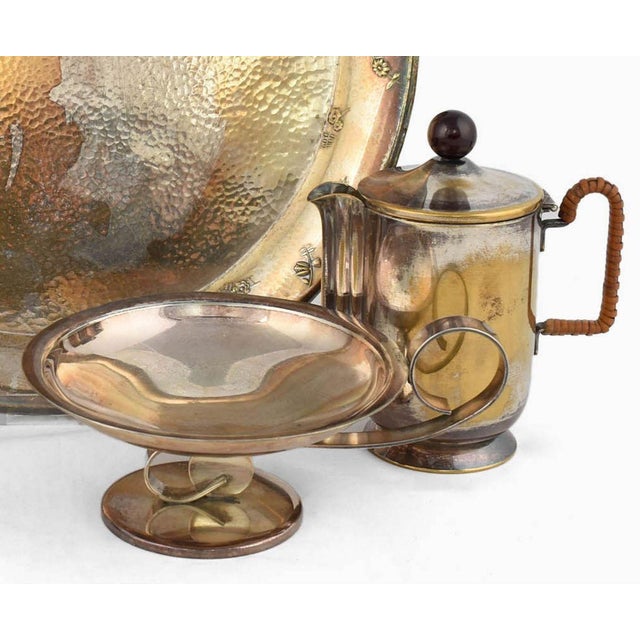 Art Deco Silver-Plated Set by G. Nilsson for Gero, 1920s, Set of 4 For Sale - Image 3 of 5