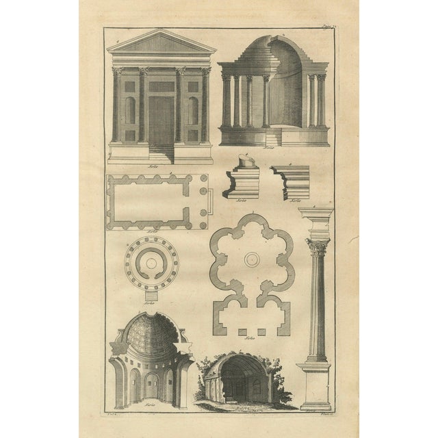 Montfaucon, Architecture Engraving, 1721, Paper For Sale