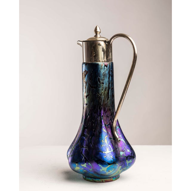 Modern Iridescent Art Glass Jar by Wilhelm Kralik Sohn For Sale - Image 3 of 17