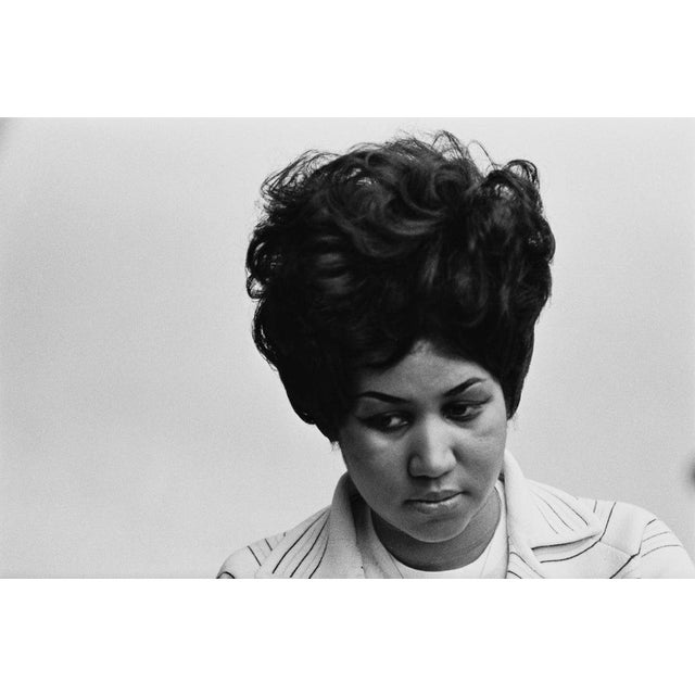 Aretha Franklin In The Studio American singer, songwriter, pianist, and civil rights activist Aretha Franklin (1942 -...